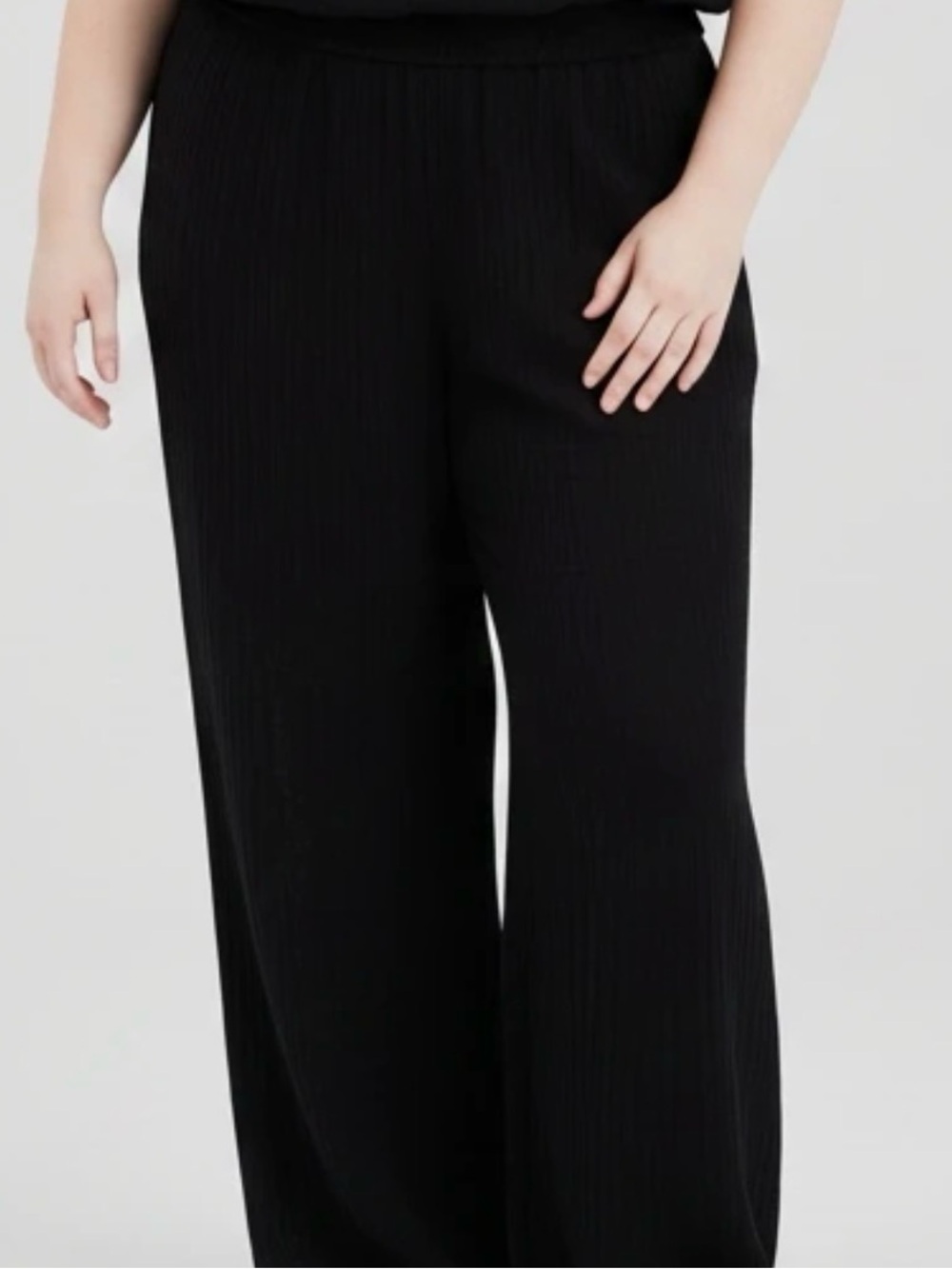 Michael Stars Black Wide-Leg Plus Pants